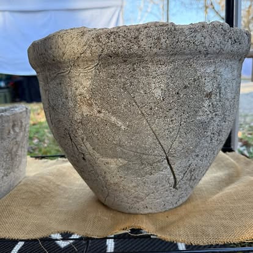 Hypertufa planter bowl